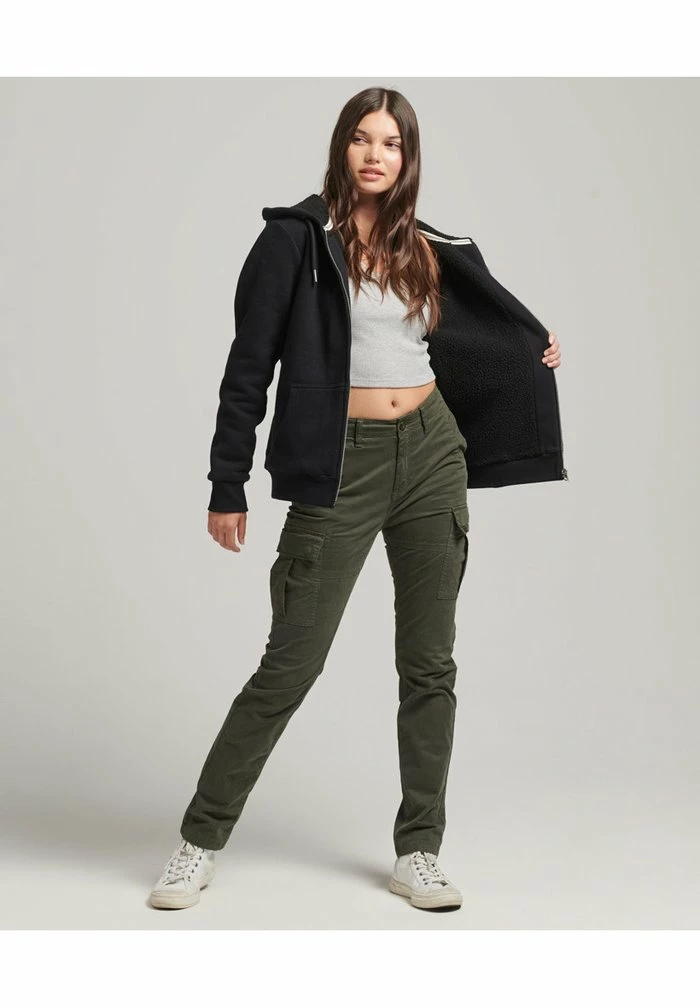 Superdry ESSENTIAL BORG - Zip-up Sweatshirt - Black 1 Superdry ESSENTIAL BORG - Zip-up Sweatshirt - Black