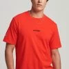 Superdry CODE MICRO - Print T-shirt - Bright Red