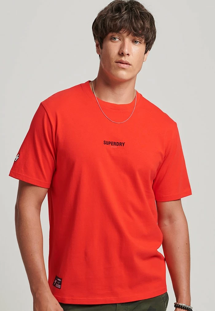 Superdry CODE MICRO - Print T-shirt - Bright Red 1 Superdry CODE MICRO - Print T-shirt - Bright Red