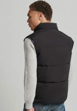 Superdry VINTAGE MOUNTAIN - Waistcoat - Jet Black