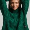 Superdry VINTAGE HIGH NECK - Jumper - Pine Green