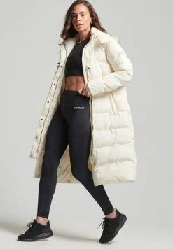 Superdry LONGLINE - Winter Coat - Riff White