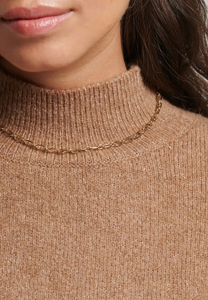 Superdry VINTAGE ESSENTIAL MOCK NECK - Jumper - Mink 3 Superdry VINTAGE ESSENTIAL MOCK NECK - Jumper - Mink - Image 3