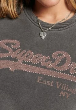 Superdry VINTAGE LOGO BOROUGH CREW - Sweatshirt - Vintage Black -Superdry Shop 4455cd71f4a24b83acd9e4d73326f517