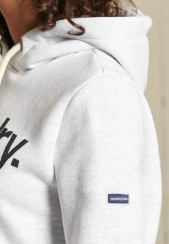 Superdry CORE LOGO - Hoodie - Ice Marl -Superdry Shop 44c332a7cf6e4701ad19c17df363ccd8