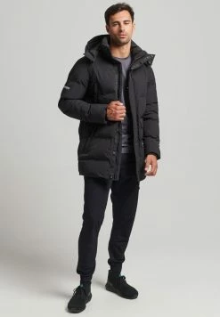 Superdry BOXY PUFFER - Winter Coat - Black