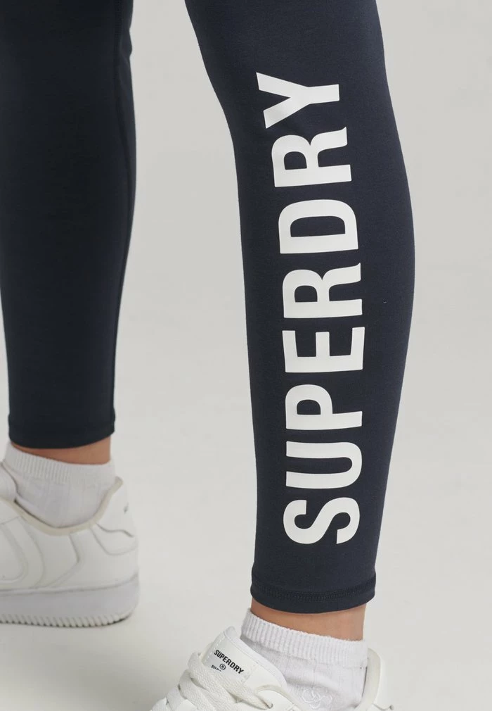 Superdry CODE LOGO ELASTIC - Leggings - Trousers - Deep Navy 5 Superdry CODE LOGO ELASTIC - Leggings - Trousers - Deep Navy - Image 5