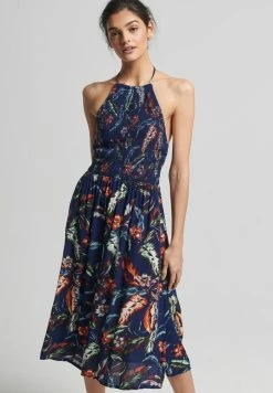 Superdry VINTAGE - Day Dress - Indo Leaf Navy