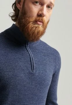 Superdry HALF ZIP - Jumper - Rich Navy -Superdry Shop 458b25da6db44e6595e1596ed11ff007