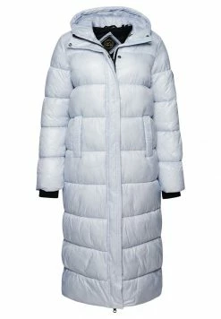 Superdry LONGLINE PUFFER - Winter Coat - Baby Blue White White -Superdry Shop 45a1449faa82430daf38433807cfc1f4