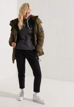 Superdry CODE APPLIQUE OVERSIZED - Sweatshirt - Low Light Black Grit