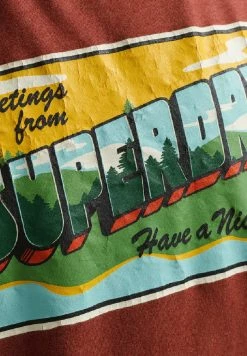 Superdry VINTAGE TRAVEL - Print T-shirt - Rhubarb Marl -Superdry Shop 464c7f7306c84992a4ca03e0a0dd0bce