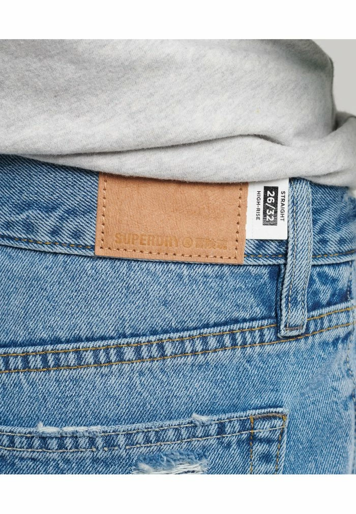 Superdry HIGH RISE - Straight Leg Jeans - Blue 4 Superdry HIGH RISE - Straight Leg Jeans - Blue - Image 4