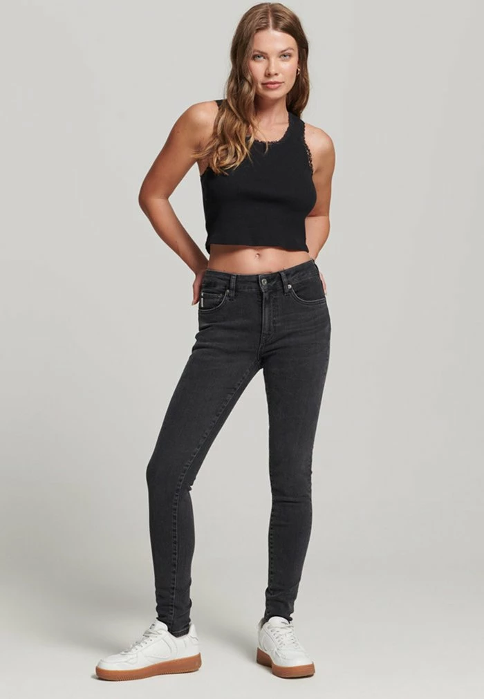 Superdry VINTAGE MID RISE SKINNY - Jeans Skinny Fit - Walcott Black Stone 2 Superdry VINTAGE MID RISE SKINNY - Jeans Skinny Fit - Walcott Black Stone - Image 2