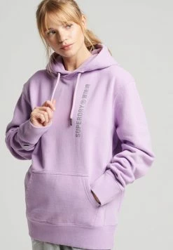 Superdry CODE LINEAR LOOSE - Hoodie - Mid Lilac