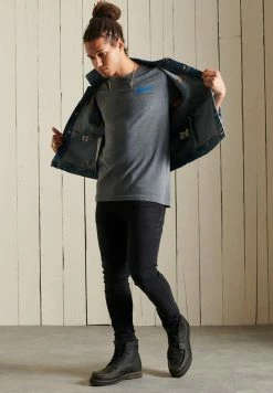 Superdry VINTAGE LOGO AMERICAN CLASSIC - Print T-shirt - Rich Charcoal Marl