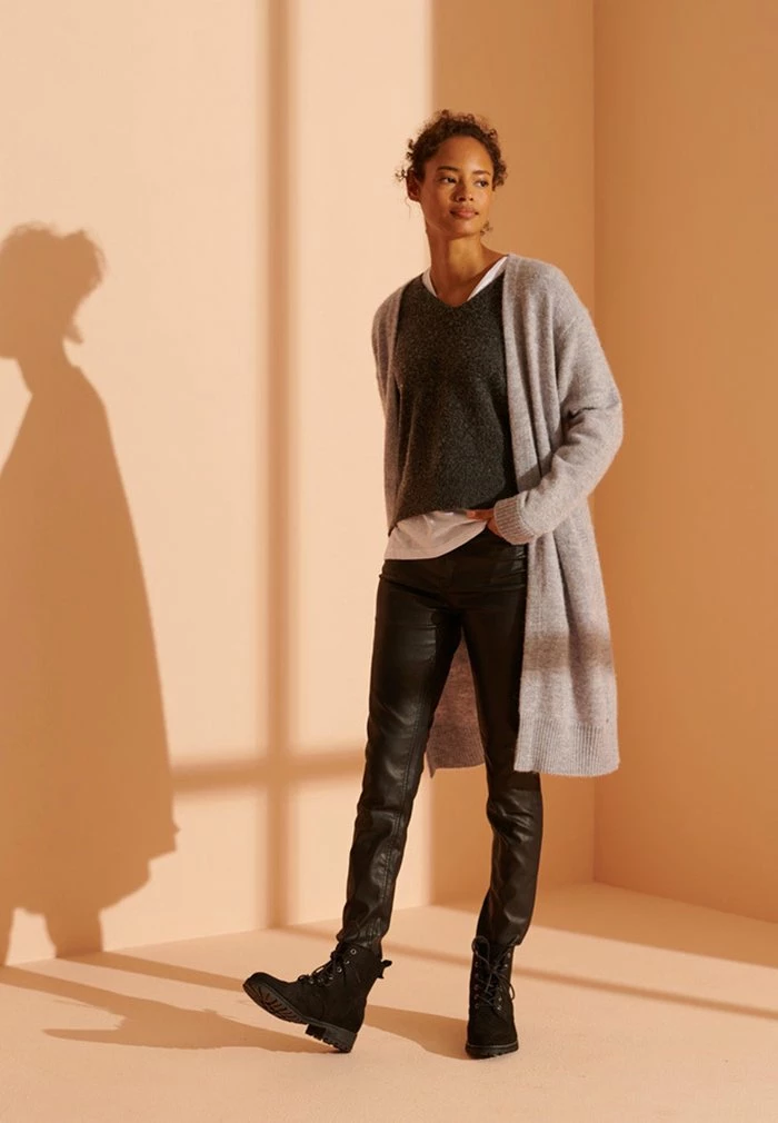 Superdry ISABELLA SLOUCH - Jumper - Charcoal Mix Marl 1 Superdry ISABELLA SLOUCH - Jumper - Charcoal Mix Marl