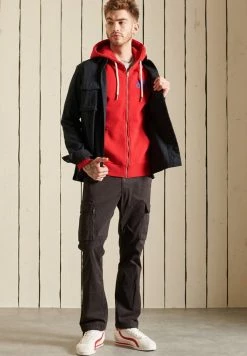 Superdry SCRIPT STYLE COLLEGE - Zip-up Sweatshirt - Risk Red
