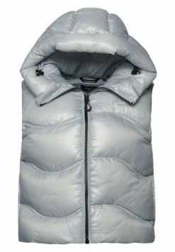 Superdry SHINE QUILT - Waistcoat - Baby Blue White White -Superdry Shop 474bb891a1ba4d9c95b08e6ea71c6985