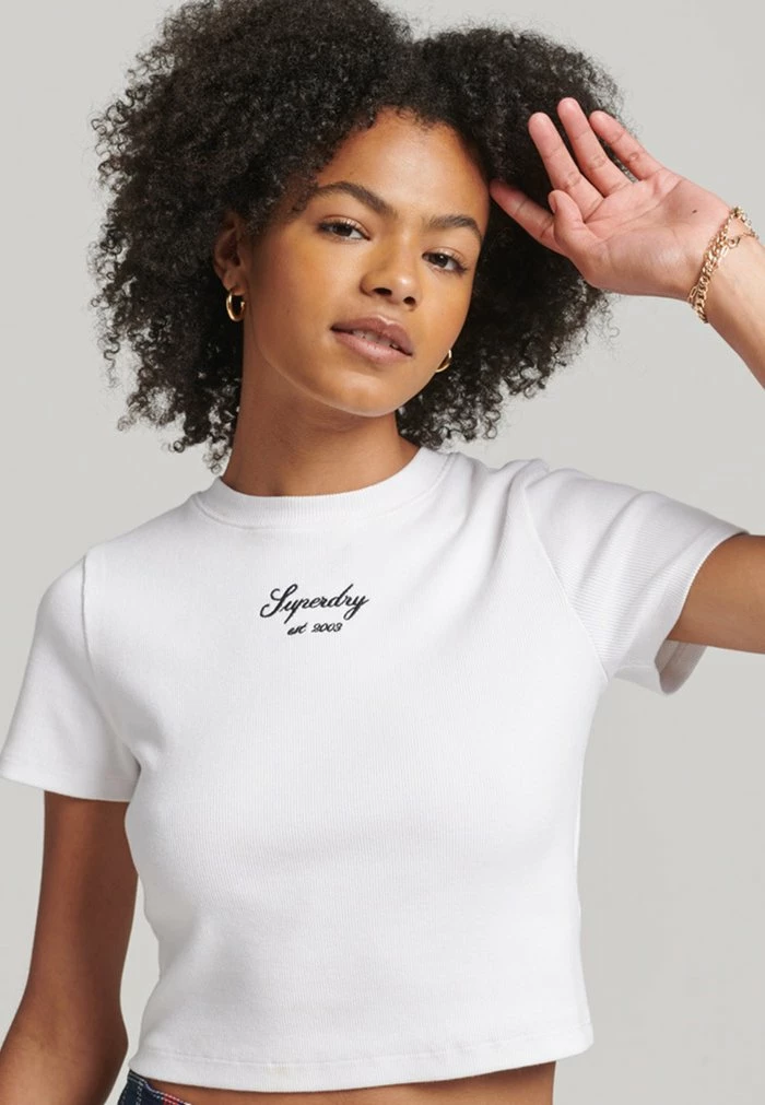 Superdry Basic T-shirt - Optic 1 Superdry Basic T-shirt - Optic