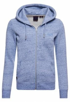 Superdry VINTAGE LOGO EMBROIDERED - Zip-up Sweatshirt - La Blue Marl -Superdry Shop 47a161c6f2b94bf98bc5b2b71d148aec