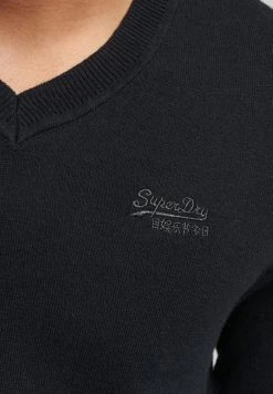 Superdry ORANGE LABEL V-NECK - Jumper - Black -Superdry Shop 47f3e851ef034dcaa0601abf6a7877f4