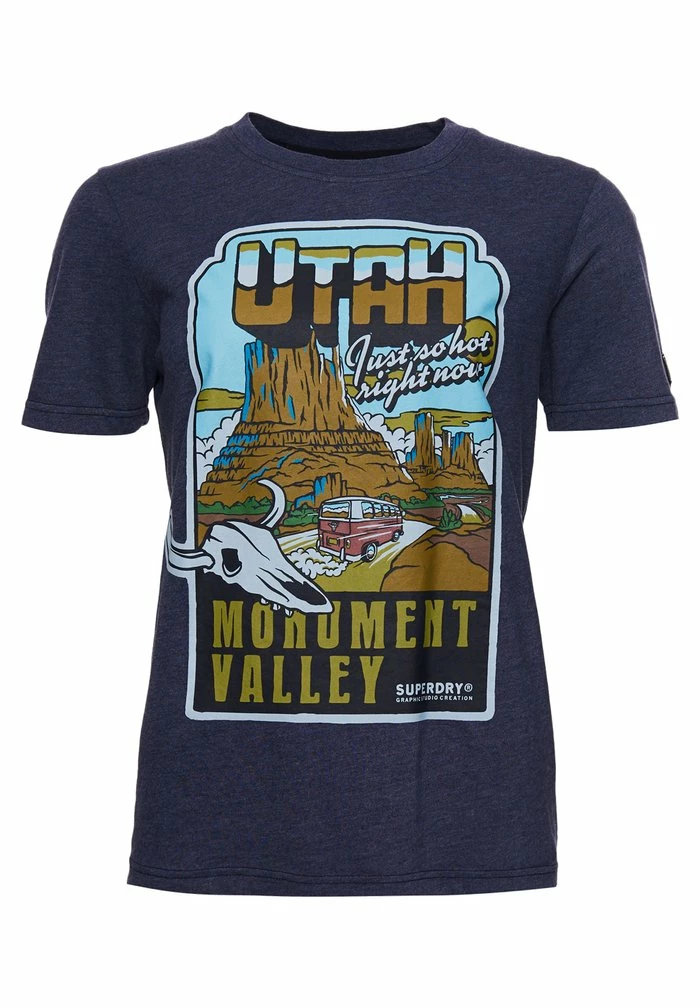 Superdry HERITAGE MOUNTAIN - Print T-shirt - Eclipse Navy Marl 6 Superdry HERITAGE MOUNTAIN - Print T-shirt - Eclipse Navy Marl - Image 6