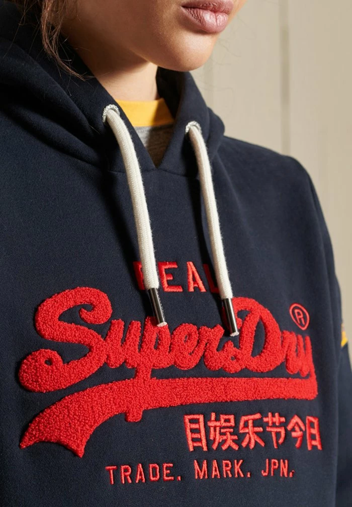 Superdry VINTAGE LOGO - Hoodie - Eclipse Navy 3 Superdry VINTAGE LOGO - Hoodie - Eclipse Navy - Image 3