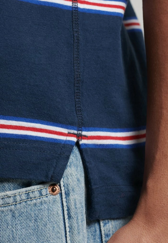 Superdry ACADEMY STRIPE - Polo Shirt - Varsity Navy Stripe 3 Superdry ACADEMY STRIPE - Polo Shirt - Varsity Navy Stripe - Image 3