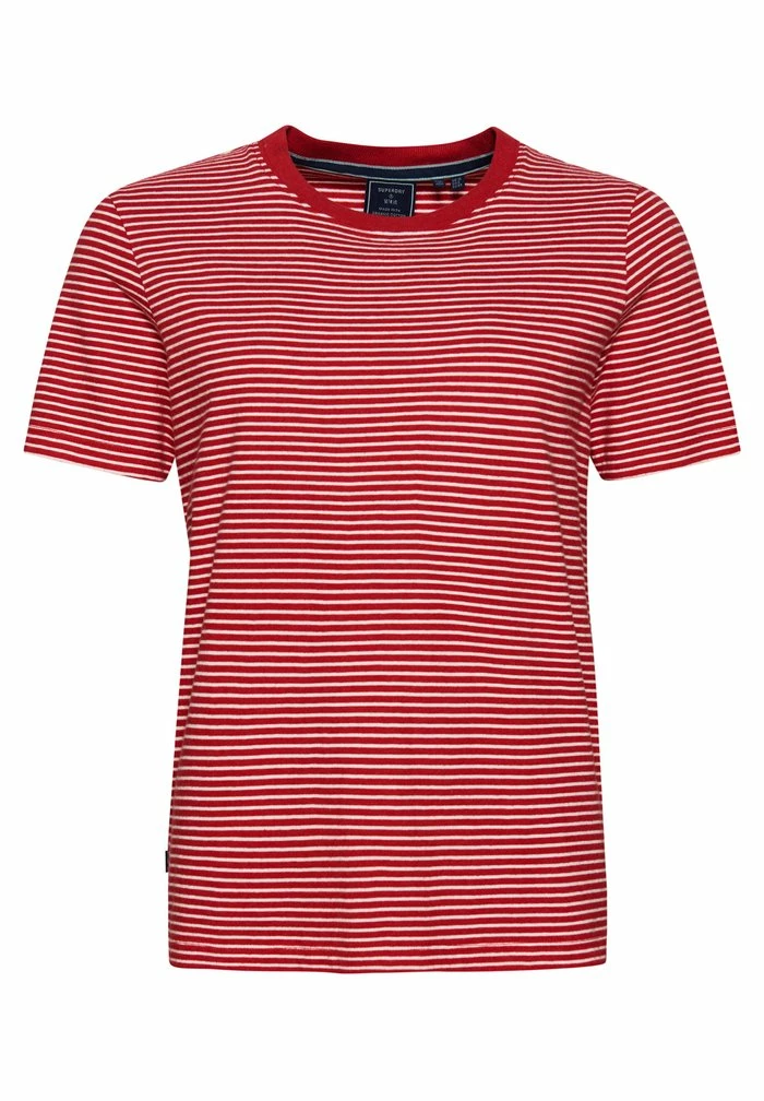 Superdry VINTAGE LOGO STRIPE - Print T-shirt - Papaya Red Marl Rodeo White 4 Superdry VINTAGE LOGO STRIPE - Print T-shirt - Papaya Red Marl Rodeo White - Image 4