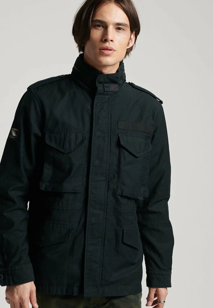 Superdry VINTAGE M65 MILITARY - Light Jacket - Jet Black 1 Superdry VINTAGE M65 MILITARY - Light Jacket - Jet Black