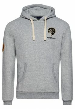 Superdry VINTAGE - Hoodie - Athletic Grey Marl -Superdry Shop 48a33cd576f64283bcabfc8826b94e43