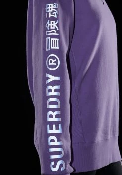 Superdry CODE LINEAR LOOSE CREW - Sweatshirt - Mid Lilac -Superdry Shop 48ceebb898d54a4589490d76fa4e962c