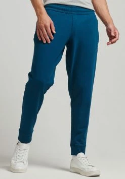 Superdry ESSENTIAL TAPERED - Tracksuit Bottoms - Sailor Blue