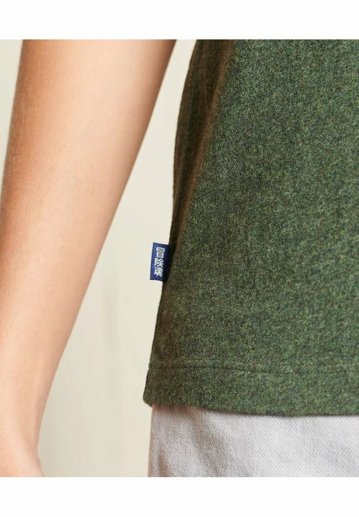 Superdry VINTAGE LOGO - Basic T-shirt - Khaki Jaspe 4 Superdry VINTAGE LOGO - Basic T-shirt - Khaki Jaspe - Image 4