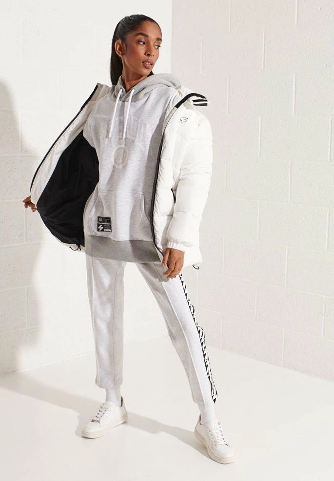 Superdry VARSITY ARCH - Hoodie - Ice Marl 1 Superdry VARSITY ARCH - Hoodie - Ice Marl