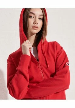 Superdry Zip-up Sweatshirt - Risk Red -Superdry Shop 4993d052ed494562bfd306c233658e3e