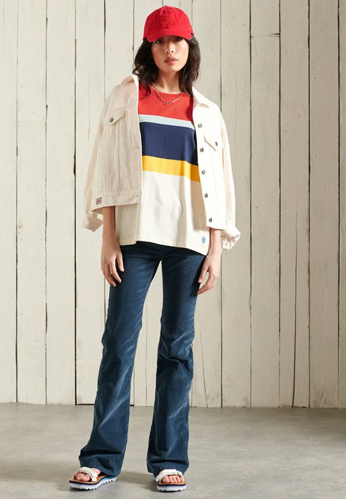 Superdry Print T-shirt - Apple Red Stripe 1 Superdry Print T-shirt - Apple Red Stripe