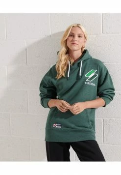 Superdry CODE APPLIQUE OVERSIZED - Sweatshirt - Enamel Green Marl -Superdry Shop 49adb4ed2bfb409cb52b30869a68e9b1