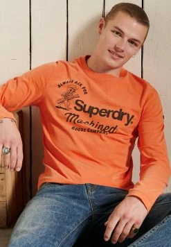 Superdry AMERICAN CLASSIC - Long Sleeved Top - Spiced Orange -Superdry Shop 49b7e00457b4497795d955b9806c3227