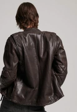 Superdry Leather Jacket - Chocolate 10 Superdry Leather Jacket - Chocolate -Superdry Shop 49cbc274becd48298f6c75b9b4a20bf6