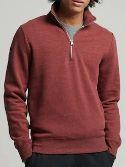 Superdry VINTAGE LOGO - Fleece Jumper - Rhubarb