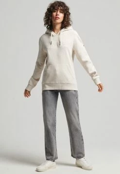 Superdry VINTAGE CORPORATE LOGO - Hoodie - Oatmeal Marl