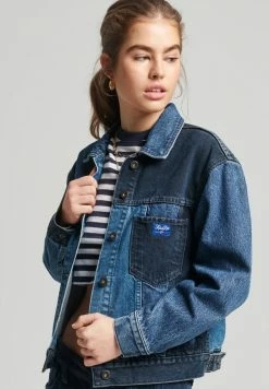 Superdry VINTAGE TONAL TRUCKER - Denim Jacket - Houston Mid Vintage
