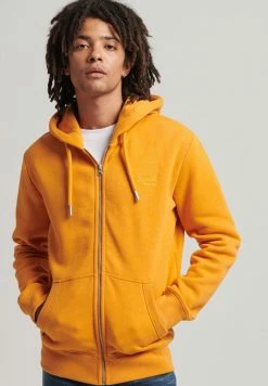 Superdry Zip-up Sweatshirt - Thrift Gold Marl