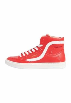 Superdry BASKET LUX - High-top Trainers - Red/ White