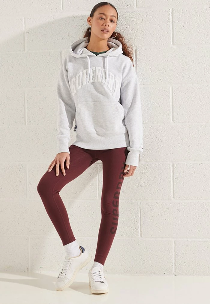 Superdry VARSITY ARCH MONO - Hoodie - Ice Marl 1 Superdry VARSITY ARCH MONO - Hoodie - Ice Marl