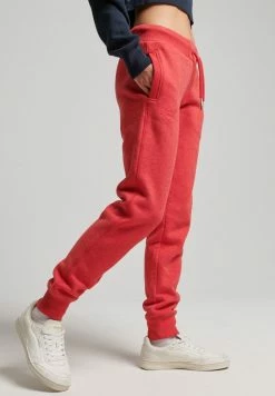 Superdry VINTAGE LOGO - Tracksuit Bottoms - Papaya Marl