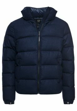 Superdry STUDIOS ALPINE - Down Coat - Navy Wool -Superdry Shop 4c11a6e0924f475f93ba5eb8e29912c7