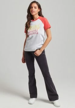 Superdry Print T-shirt - Flake Marl Rosso Marl